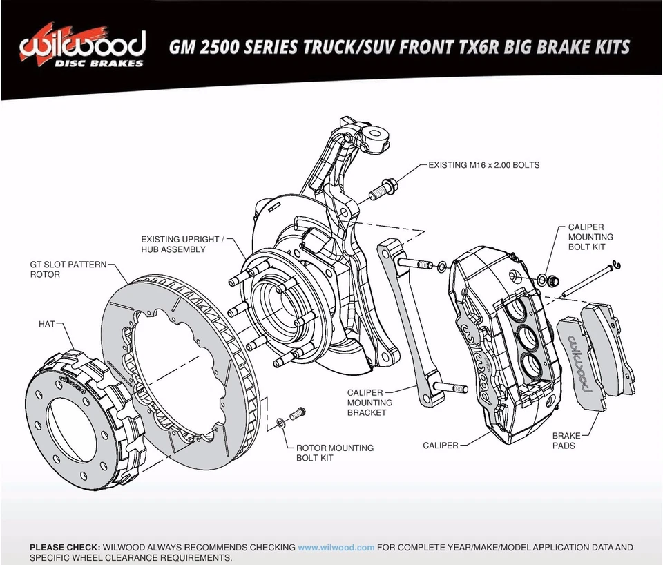 Wilwood Big Brake Kit 2011 - 2019 雪佛兰索罗德 2500 3500 HD,15.5 转子,6 活塞 — 第 4/4 张图片