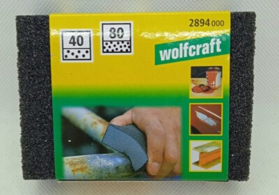Wolfcraft Schleifblock Schaumgummi Schleifschwamm 100x70x25mm K 40/ 80 Schleifen
