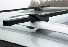 UNIVERSAL CAR ROOF BARS STEEL LOCKABLE ANTI THEFT LOCKABLE FOR CARS RAISED RAILS