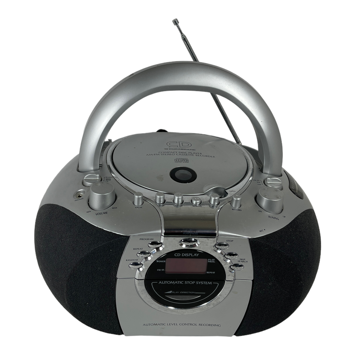 Durabrand CD-203 CD Cassette AM/FM Radio Portable Stereo CD Player