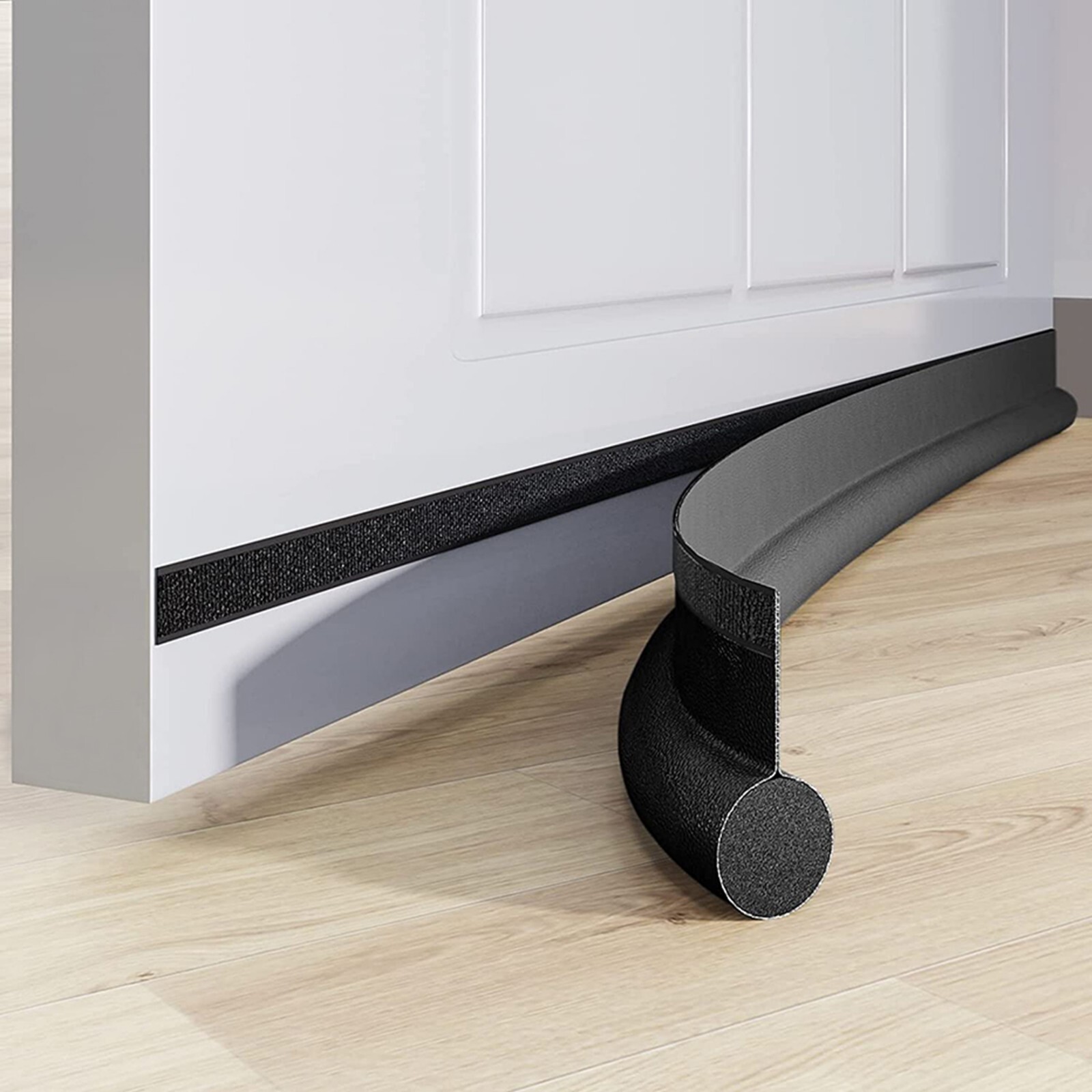 Door Draft Stopper Door Seal Strip Bottom Wind Sweep Adjustable Draft Blocker UK