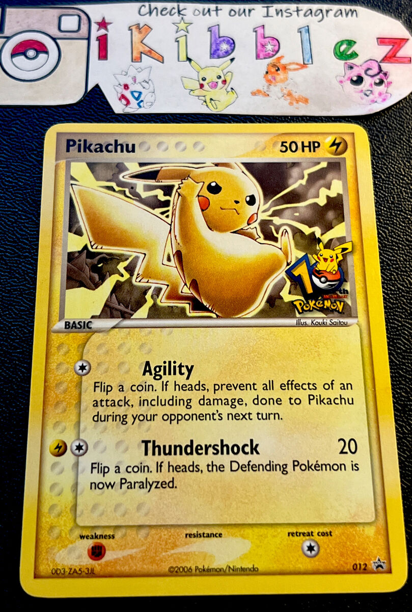 10th Anniversary Pikachu 012 NM JOURNEY ACROSS AMERICA Black 10th Anniversary Pikachu 012 NM JOURNEY ACROSS AMERICA Black