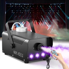Smoke Machine with 14 Colorful LED Lights Effect 500W and 2000CFM Fog Remote