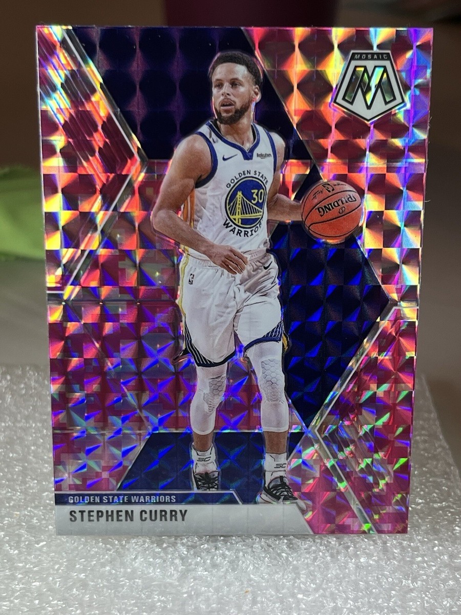 2019-20 Panini Mosaic Pink Camo #70 STEPHEN CURRY Golden State Warriors