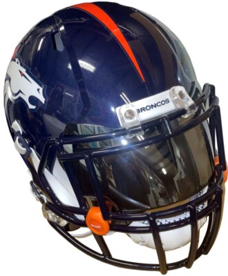 Denver Broncos Riddell Speed FS Rep Helmet w/ Custom Eye Shield