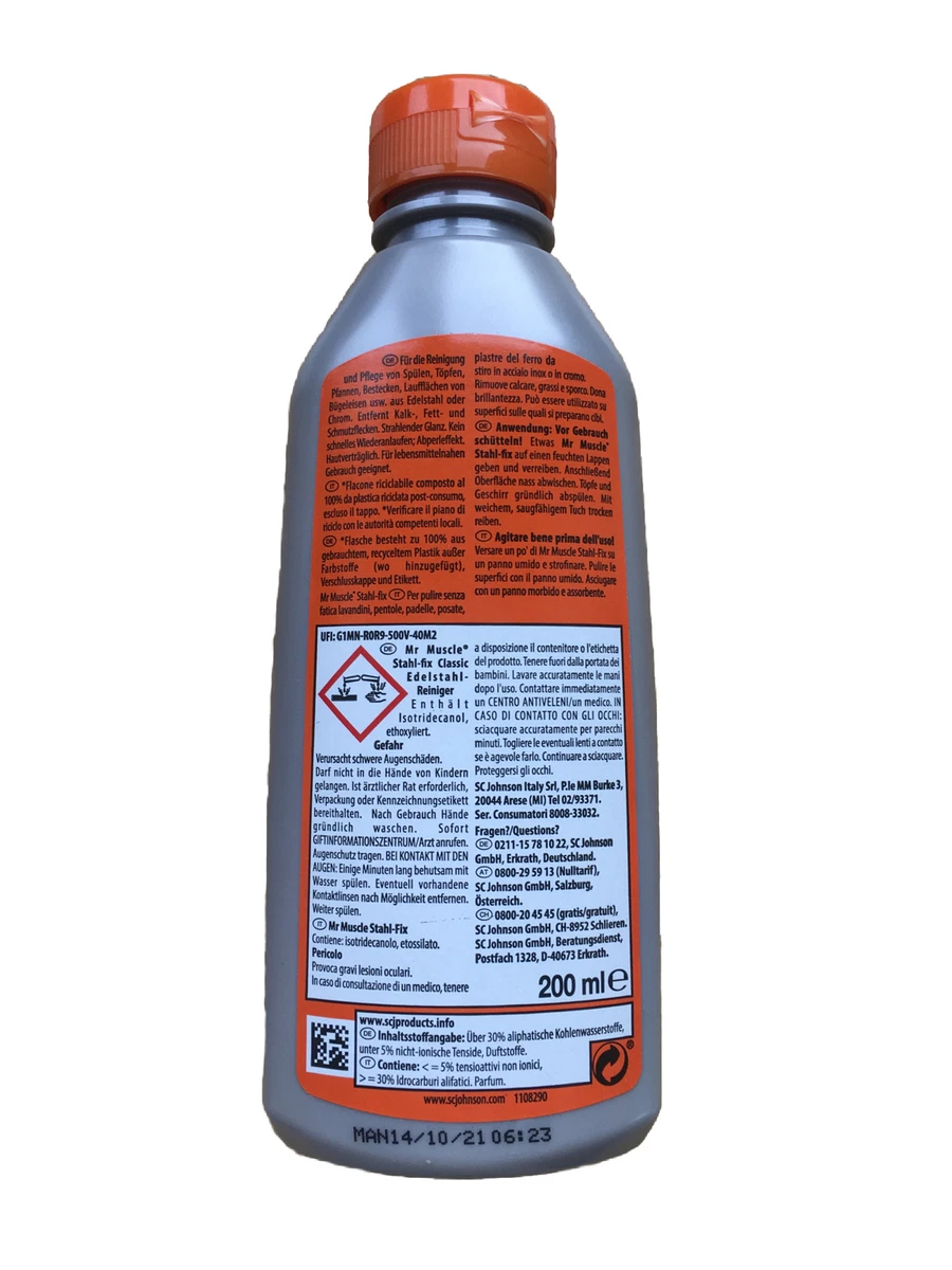 Mr Muscle Metallreiniger Stahl-Fix Classic bei Kalk und Fett 200  