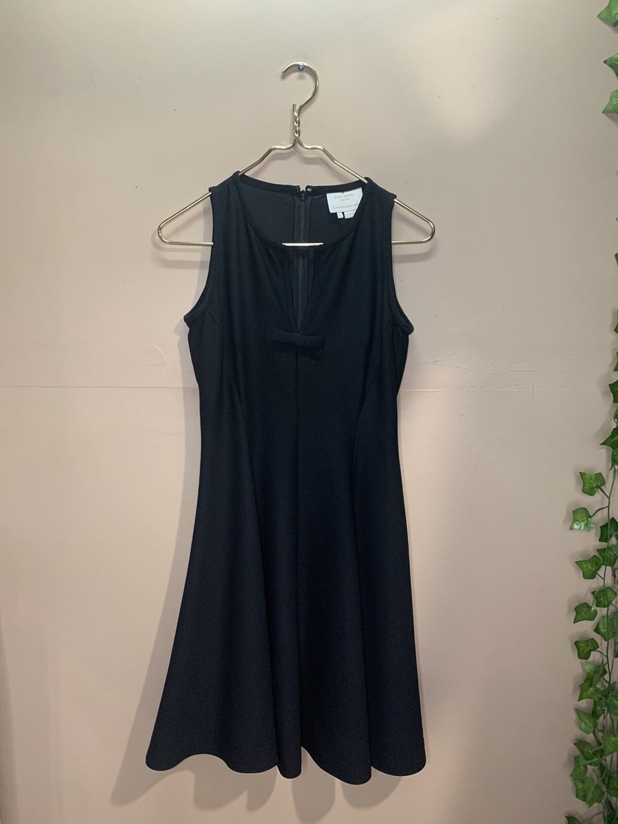 Kate Spade Fit and Flare Dress Black Sz 2 | eBay