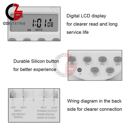 DC 12V 24V AC 110V CN101S Timer Switch Controller Automatic Cycle Timing Switch - Picture 5 of 108