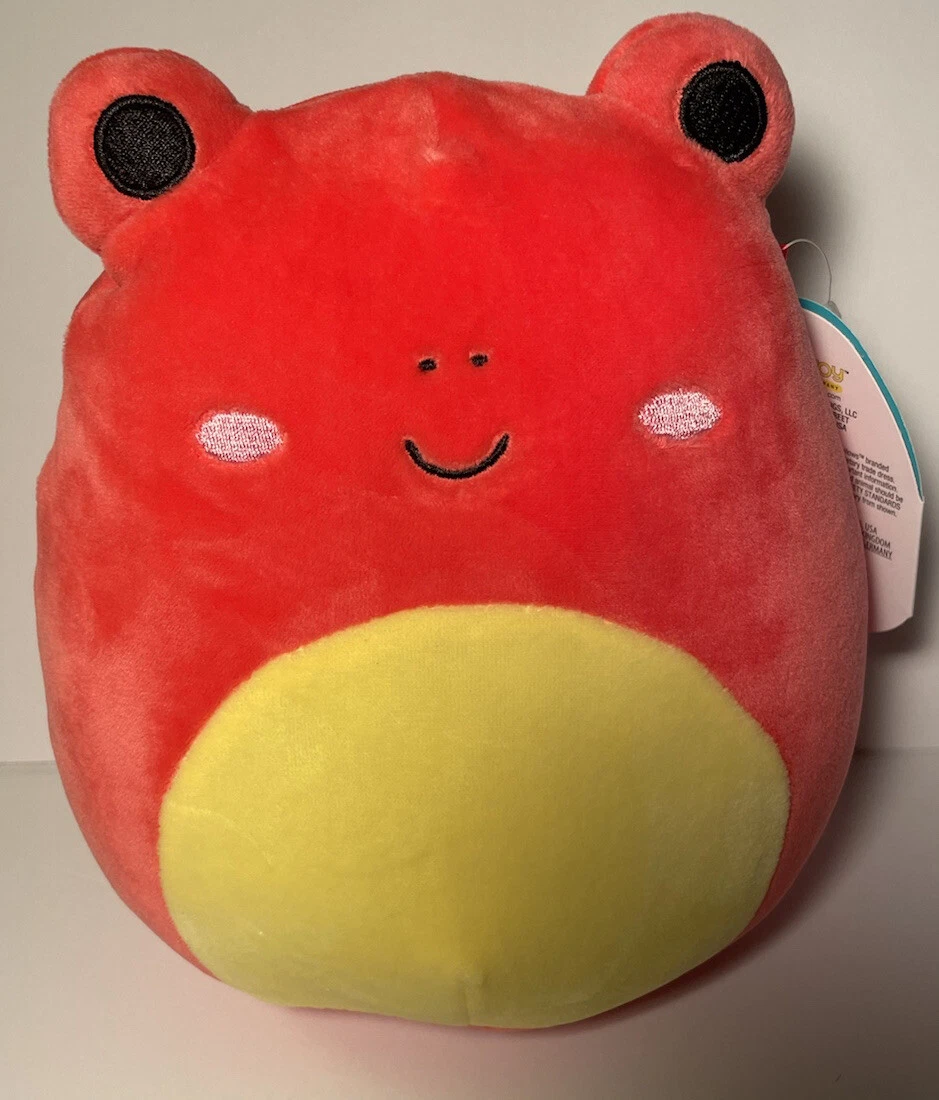 Squishmallow Plush OBU Red With Black Back Spots FROG 7.5”