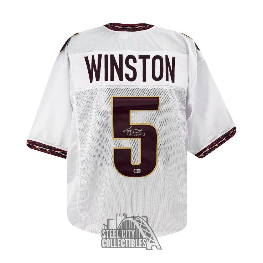 Jameis Winston Autographed Signed Florida State Heisman 13 Custom White Jersey - BAS 
