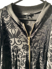 Chelsea Muse By Christopher Finch (qvc) Sz L, Black Velour Jacket Devore Pattern