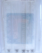 2009 Clear Cuttlebug ProvoCraft 7" Plastic 3D Embossing Folders 5 Winter Borders