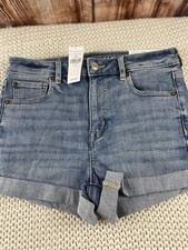 American Eagle Super Hi-Rise Shortie Denim Shorts Size 4/27w