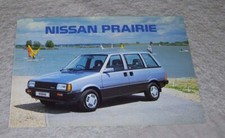 NISSAN PRAIRIE SALES BROCHURE July 1985 Nissan UK pub. S24.G57.25m.7.85