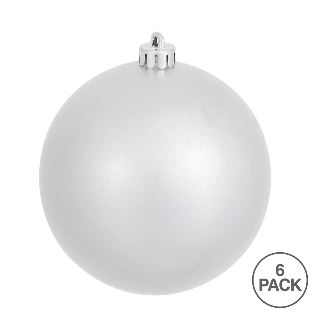 Vickerman 4" Silver Candy Ball Ornament, 6 Per Bag eBay