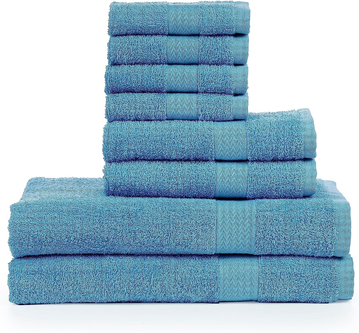Bath Towels Set of 8, Ultra Soft 100 Cotton, 2 Extra Large Bath Towels