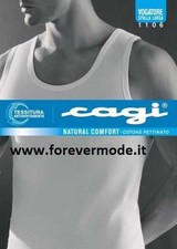 3 Canottiere uomo Cagi spalla larga in morbido jersey di cotone pettinato - 1106