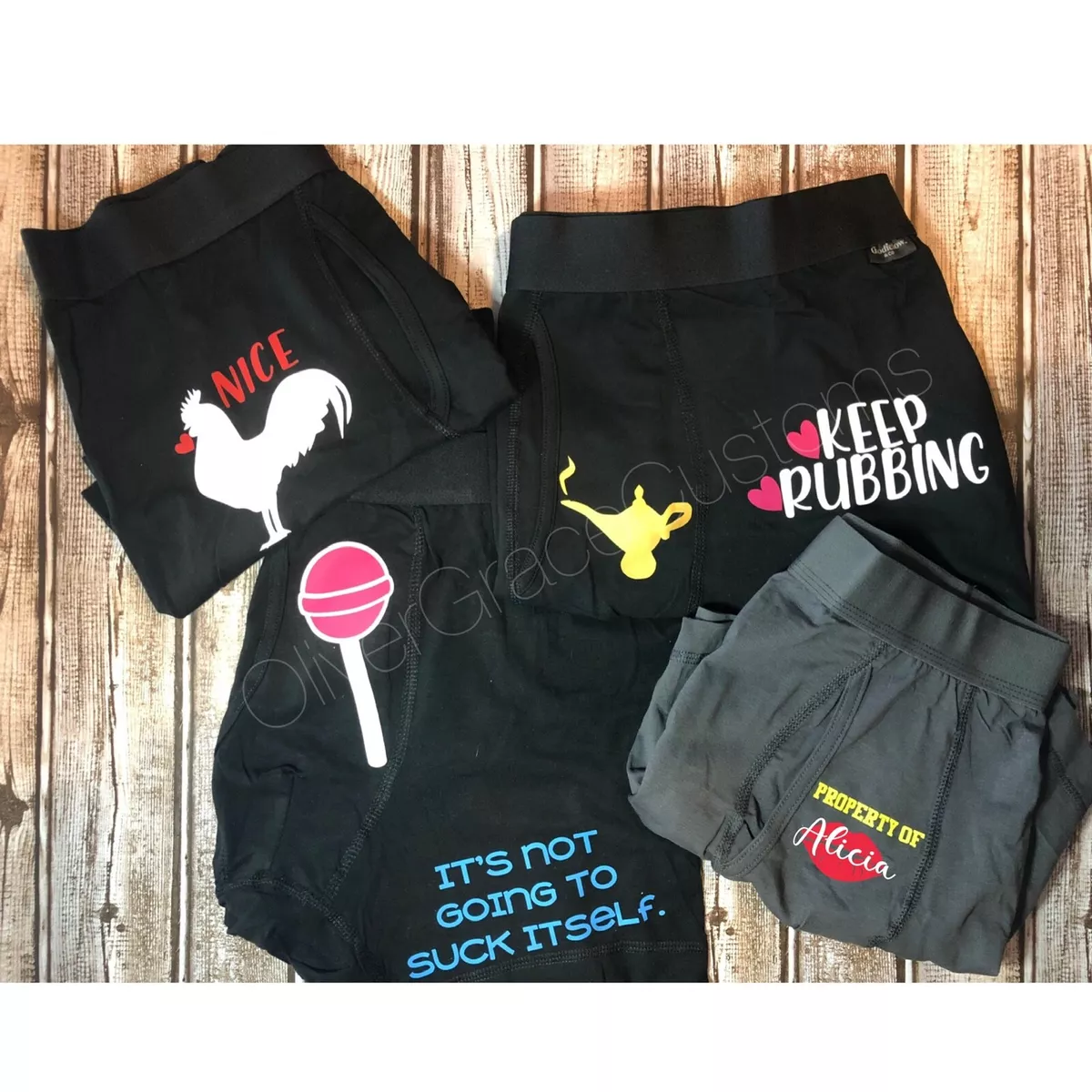 Mens boxer shorts with funny sayings sale