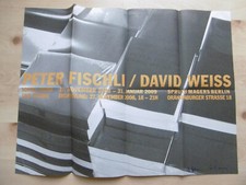 Peter Fischli & David Weiss Autogramme Ausstellungsposter gefaltet
