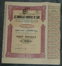 Societe Anonyme les Nouvelles Carrieres de Dave 1936