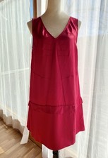 Gorgeous Marc by Marc Jacobs Red Silk V-Neck Shift A-Line Dress Medium Y2K EUC