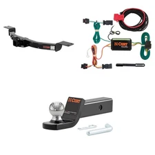 CURT Trailer Hitch Package Towing Kit Receiver, Wiring, 45134 Ball Mount 13424