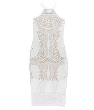 bar III Womens Burnout Bodycon Dress, White, X-Small