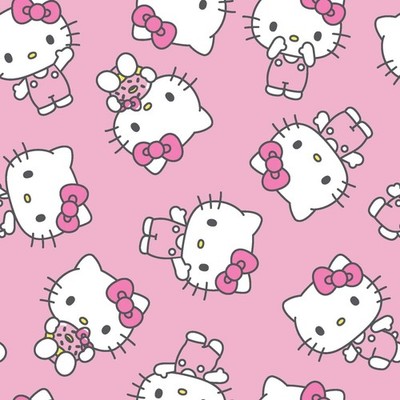Hello Kitty Pink Sweet 100% Cotton Fabric BTY - Springs Creative