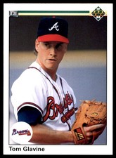 Tom Glavine 1990 Upper Deck #571 Braves MLB READ FREE SHIPPING AutographDen