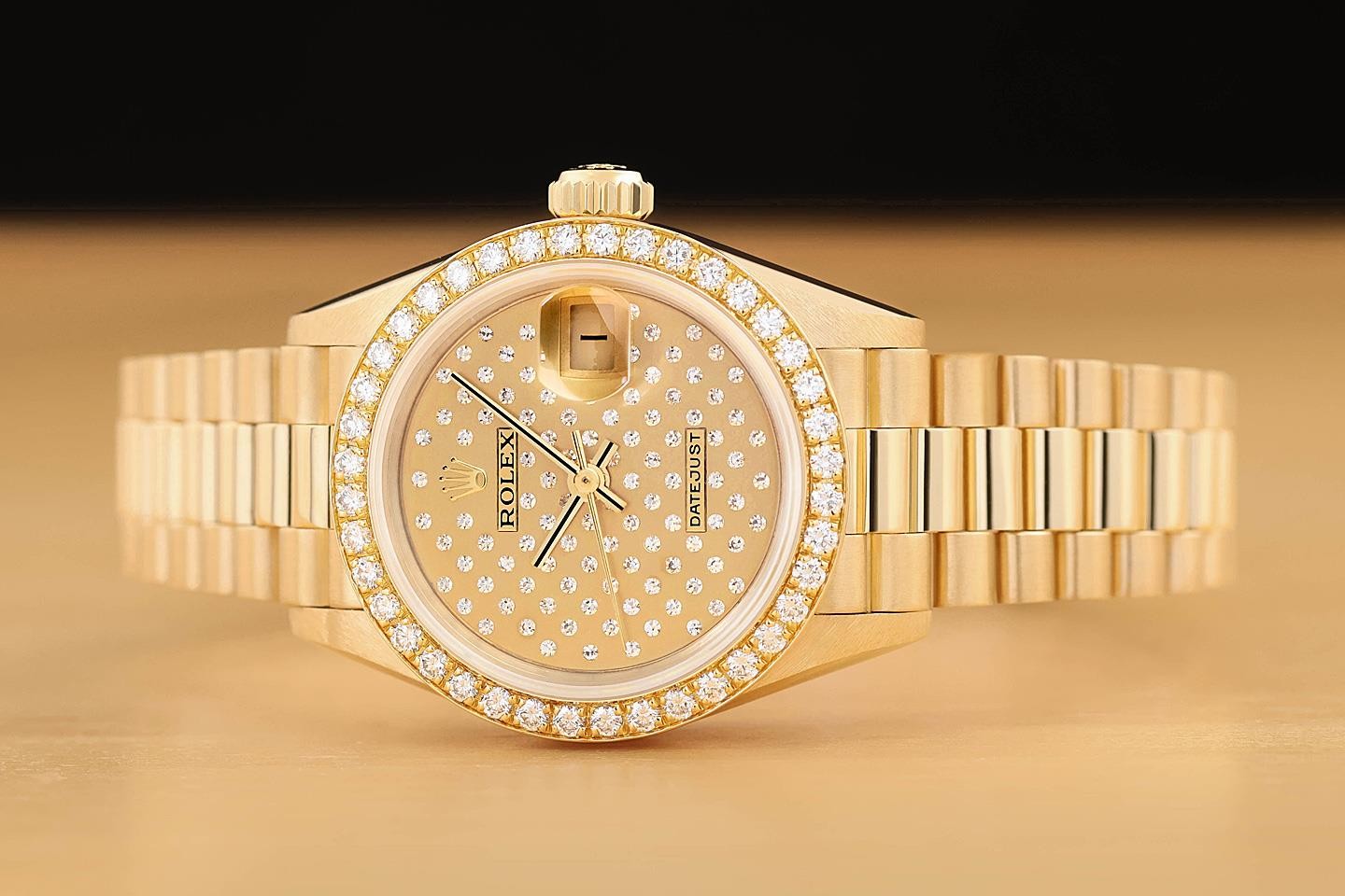 Rolex Ladies President 69138 Orologio in Oro Giallo foto 3