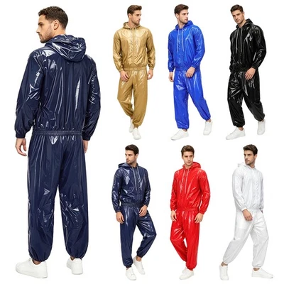 DE Herren Wasserdichte Kapuzenjacke Hose Sweatsuit Workout Anzüge Jogging Set - Bild 1 von 3