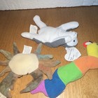 Ty Teenie Beanie Babies Nook the Husky Claude the Crab Inch Plush Lot — photo 5