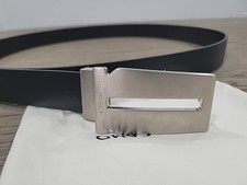 Salvatore Ferragamo Men's Black Brown Belt 46 / 115 Scratched Buckle New