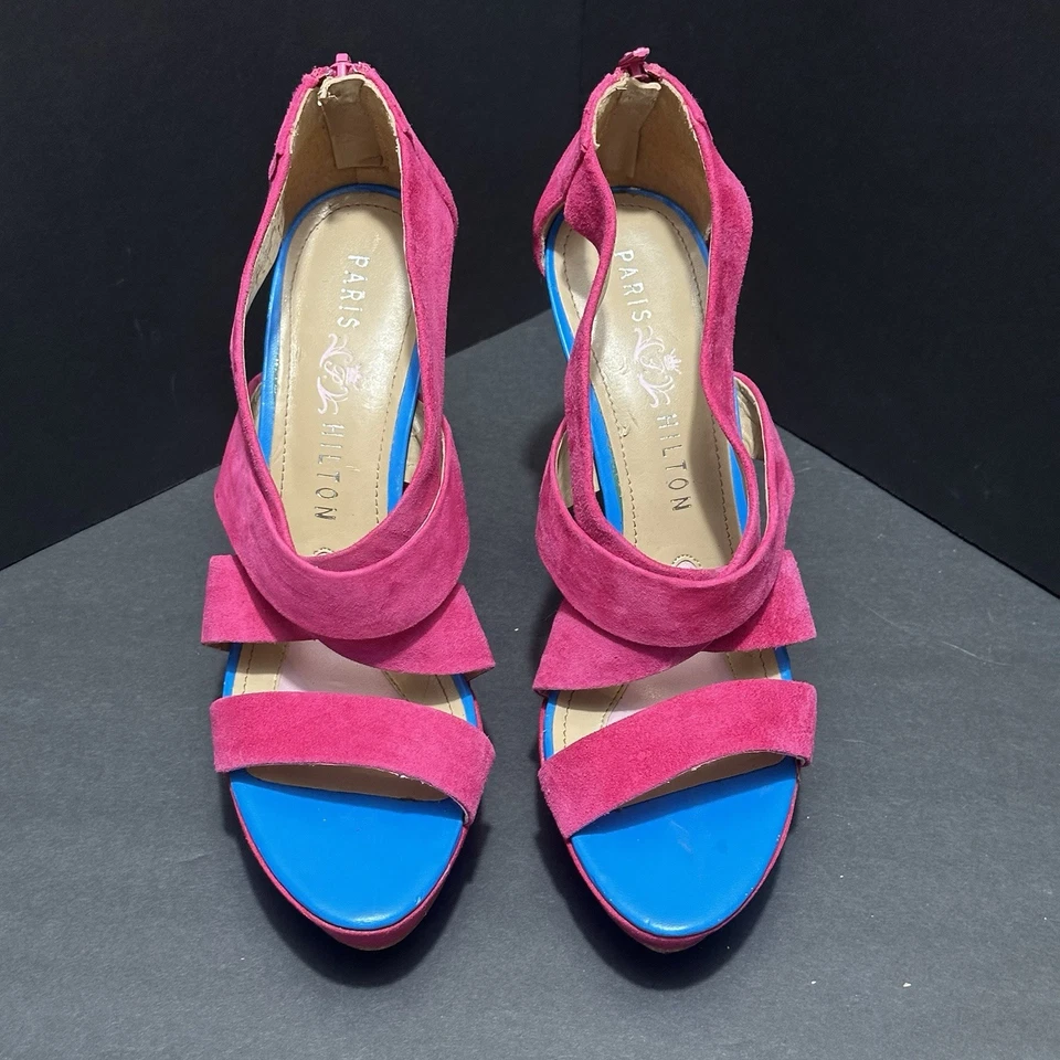 Paris Hilton Dacia Pink Platform Heel Sz 8 Edgy Bodycon Y2K Glam Clubbing Retro - Image 3 of 4