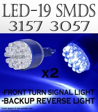 X2 3157 19 Smds Led Blue Front Turn Signal Replace Oem Halogen Light Bulbs B406