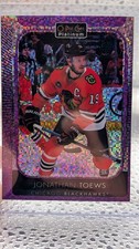 2017-18 O-Pee-Chee Platinum Jonathan Toews #125 Violet Pixels /299