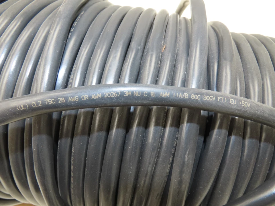 3M 3659/37SF 300 Wire Spool 36AWG 280' 37 Conductor Flat Ribbon Cable 黑色 — 第 4/4 张图片