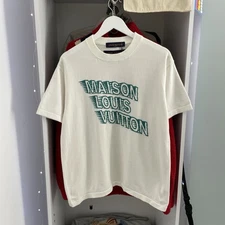 ❗️VERY RARE❗️Louis Vuitton Maison Louis Vuitton White Knitted Big Logo T-shirt