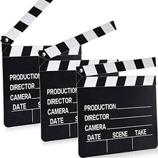 10 Pieces Movie Film Clap Board, 7 X 8 Inch Cardboard Movie Clapboard Directors