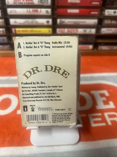 Dr Dre Nuthin But a G Thang Priority Records 1991 Cassette Single Snoop Dogg - Picture 2 of 4