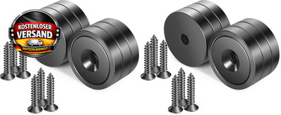 Neodym Magnet mit Loch 50kg stark, Schraubmagnet für Werkstatt & Haushalt