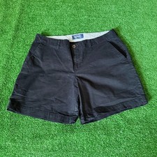 Old Navy Midrise stretch-twill Black Classic Preppy Everyday Chino Shorts Size 8