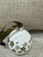 Pyrex Spring Blossom Crazy Daisy  Inspired Christmas Ornament Custom Corelle