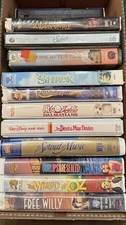 Disney VHS Family Movie Lot: Sound of Music, Shrek, Splash, Free Willy, Rudolph 