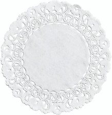 White 4-Inch Round Paper Lace Doilies, 100 Pack