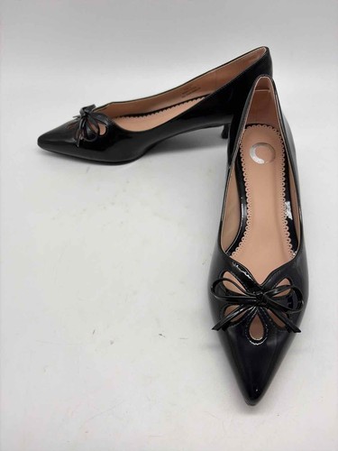 Journee Collection Black Size 8 Kitten Heel Heels