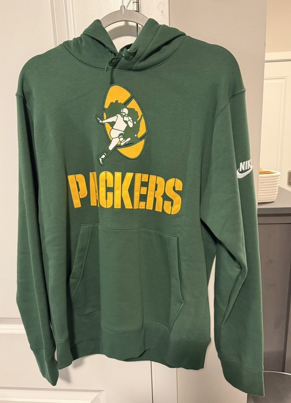 Nike Green Bay Packers Retro Rewind Club Fleece Hoodie Men's Size Medium New