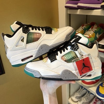 Size 8.5W/7M - W Air Jordan 4 Retro  Lucid Green Rasta  - Deadstock!