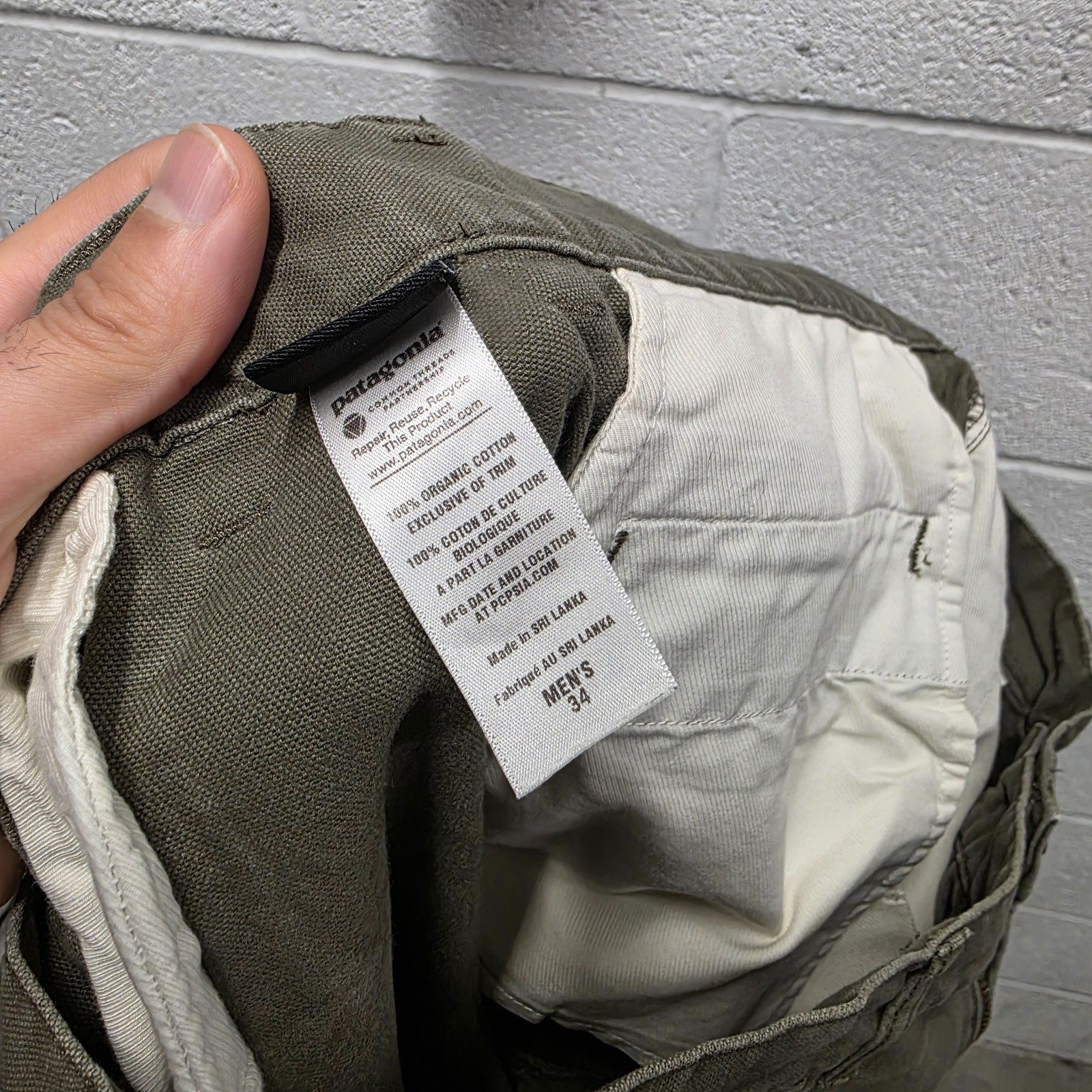 Patagonia Duck Pants Mens 34 (34x30.5) Brown Organic Cotton Straight Leg 56825 thumbnail 7