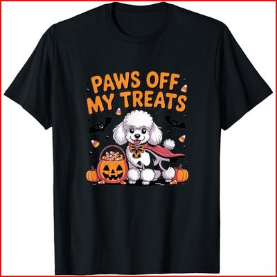 Cute Poodle Funny Halloween Dog Lover Vampire Humor T-Shirt